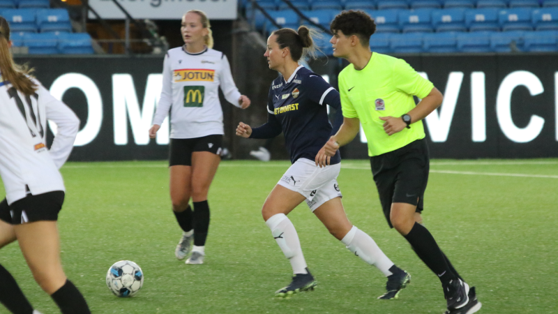 Ingvill Hågensen Hartz scoret sitt 50. mål for Strømsgodset fredag kveld. Foto: Tonje Moberg