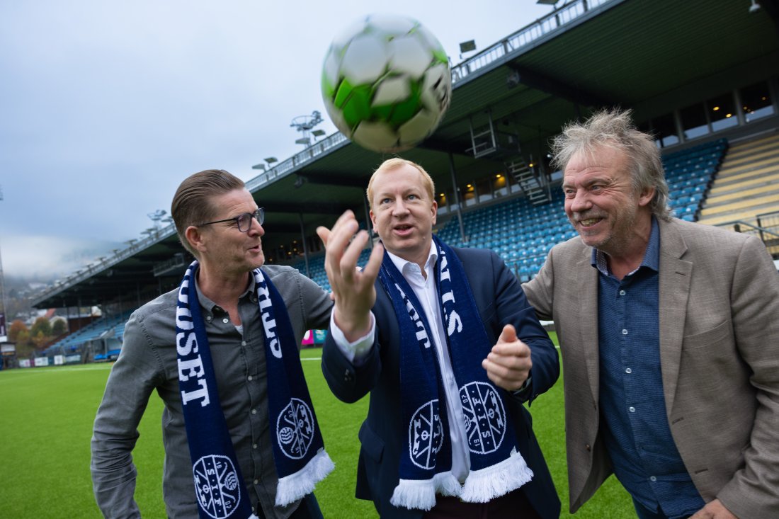 "Vi har trua på Godset" sier Anders Nordahl i BDO. Her med Daglig Leder Magne Jordan Nilsen t.v. og Markedssjef Rune Marthinsen t.h. Foto: Børge Solem