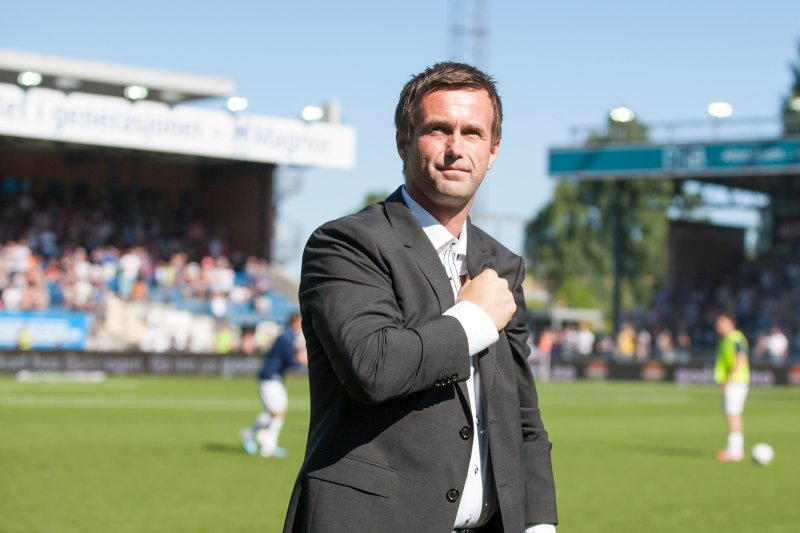 Ronny Deila gikk fra Strømsgodset til Celtic i 2014. Her etter å ha blitt takket av på Marienlyst.