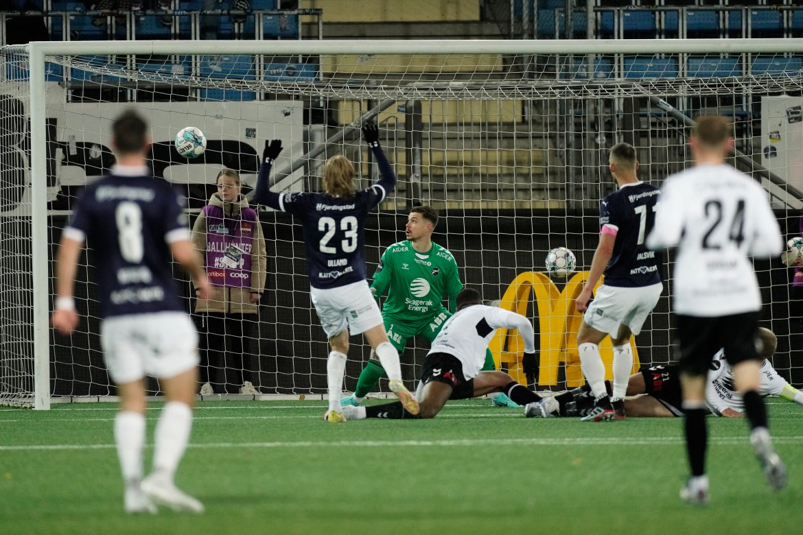 Første på Marienlyst i andre periode: Hans andre scoring i 2023-sesongen, og det første målet på Marienlyst siden han returnerte, i 3-1-seieren over Odd.