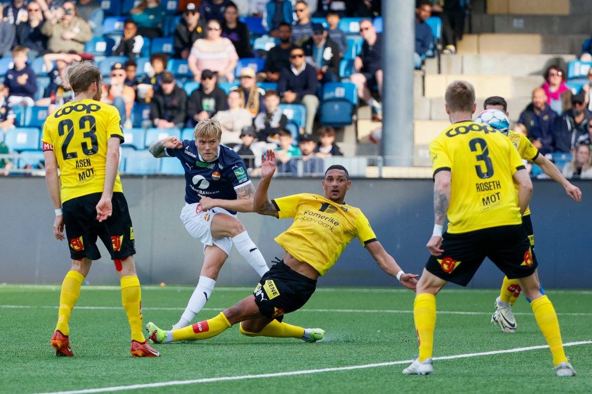 En av to: Hans første scoring i cupkampen mot Lillestrøm på Marienlyst i fjor.
