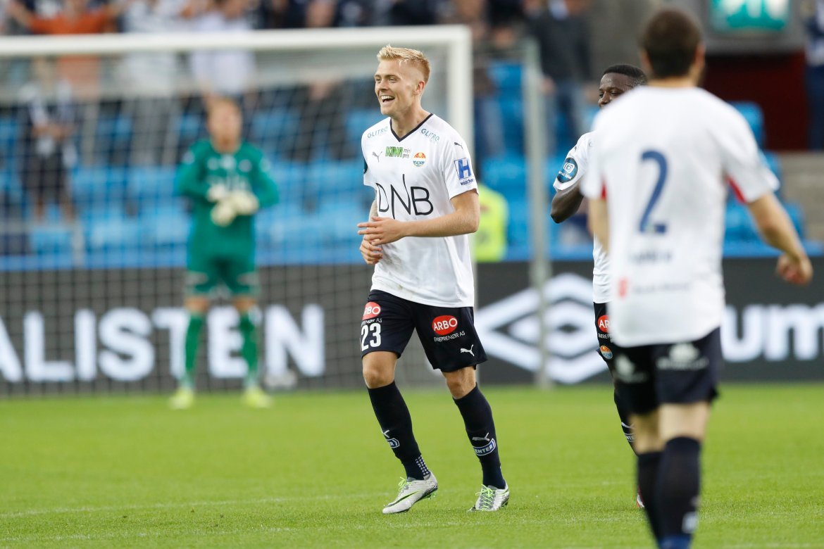 Eliteseriedebut fra start: Snaue to uker før han 24-årsdagen scoret han borte mot Vålerenga i sin aller første eliteseriekamp fra start. Kampen endte 1-1.