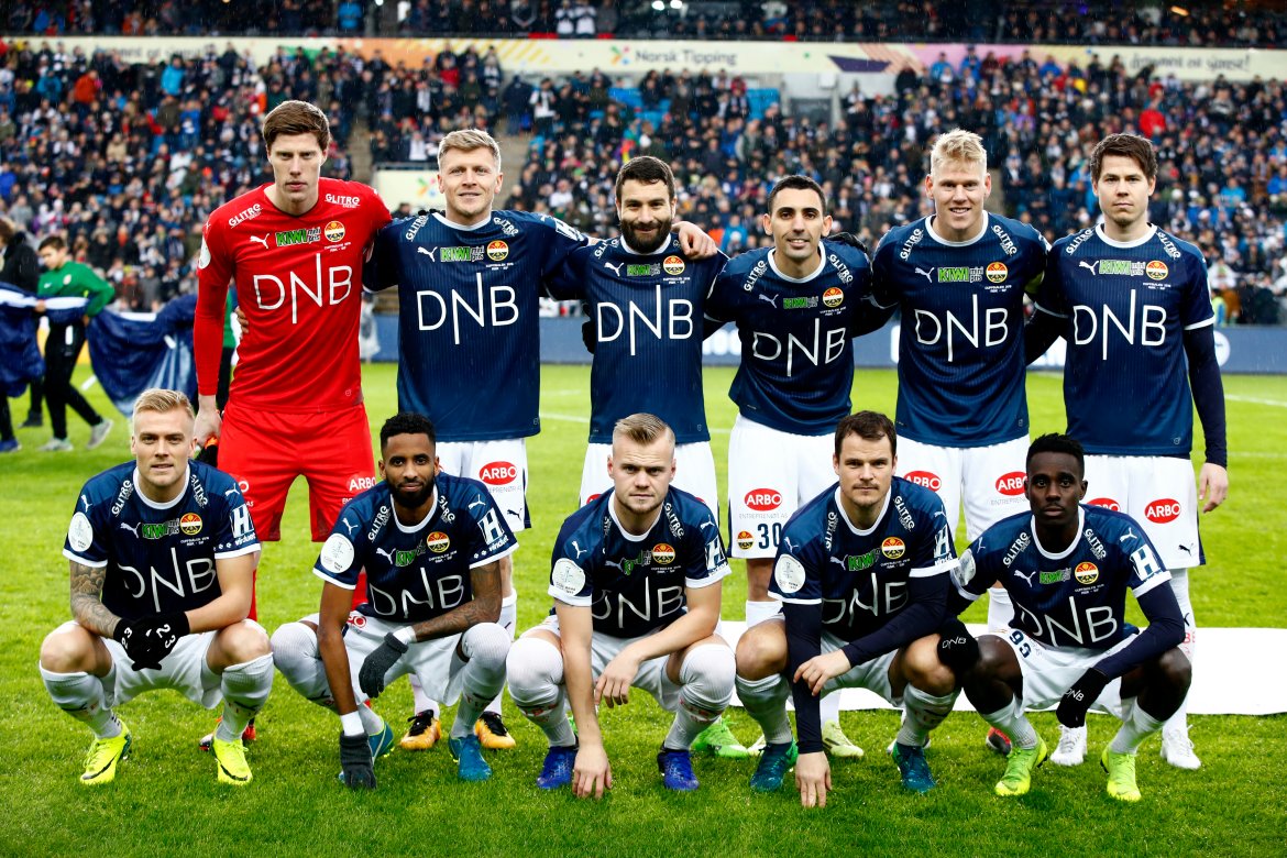 Cupfinalelaget: Lagbildet fra cupfinalen mot Rosenborg i 2018, som dessverre endte med 4-1-tap. Dette ble også Ullands siste kamp for klubben før overgangen til Molde i januar 2019.