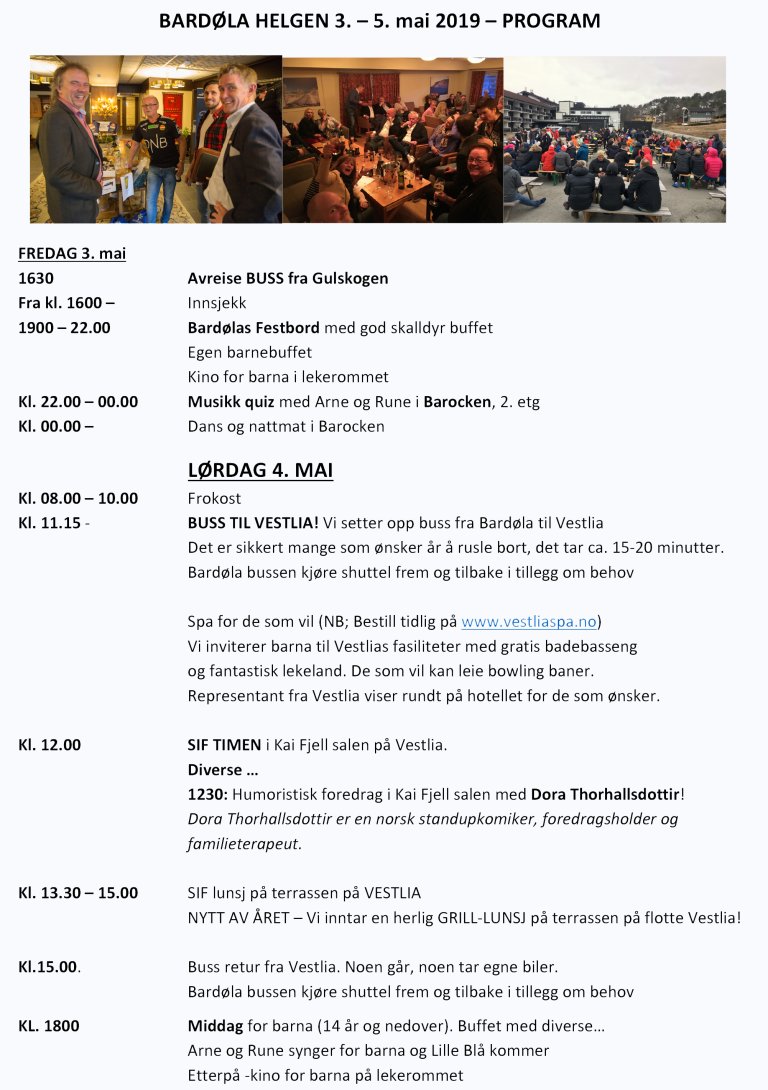 Program del 1 bardøla