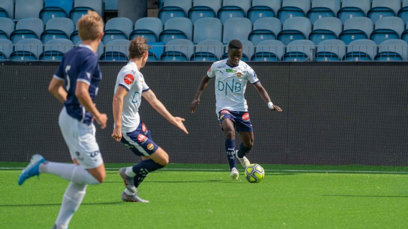 Erick Lukungu i aksjon for G19 i kvartfinalen mot Viking.